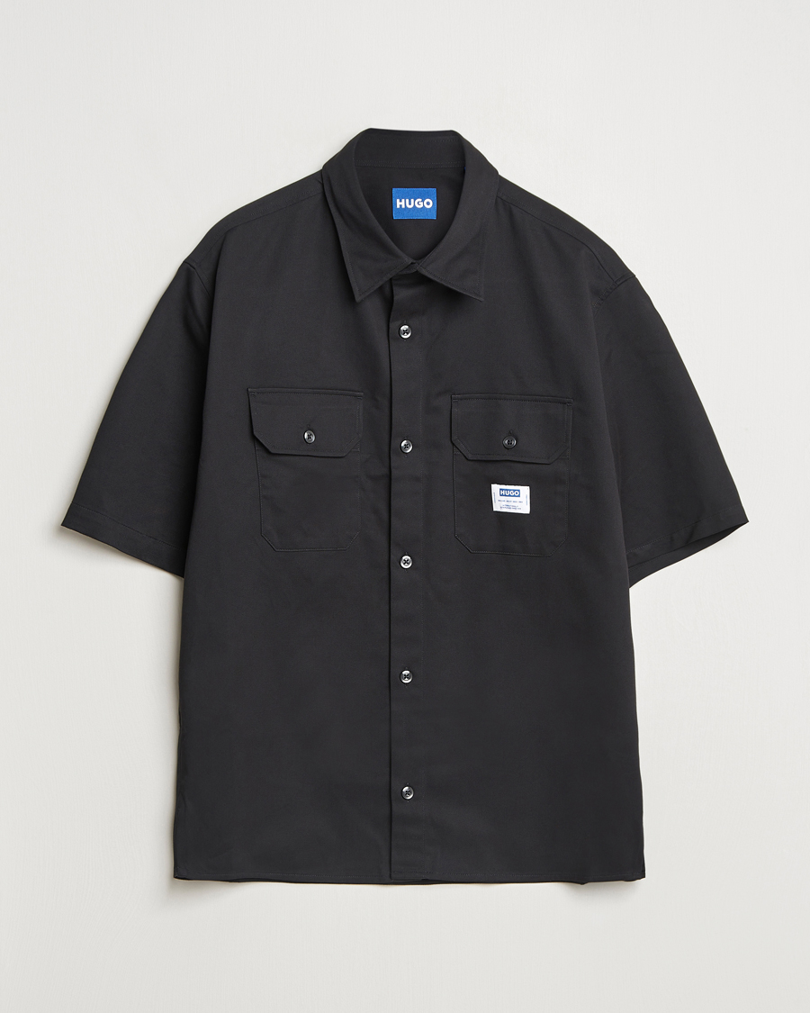 Heren | Overhemden | HUGO | Ekyno Workwear Short Sleeve Shirt Black