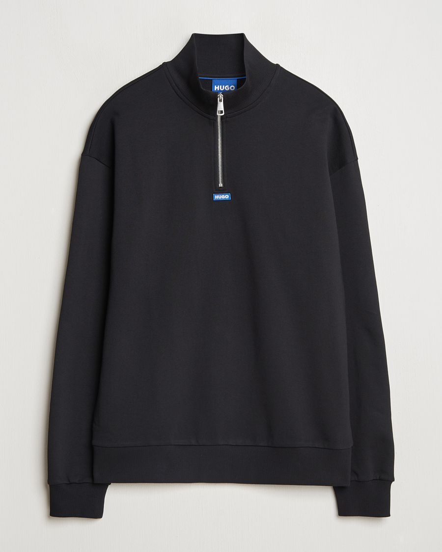 Heren | Truien | HUGO | Neeler Half Zip Sweatshirt Black