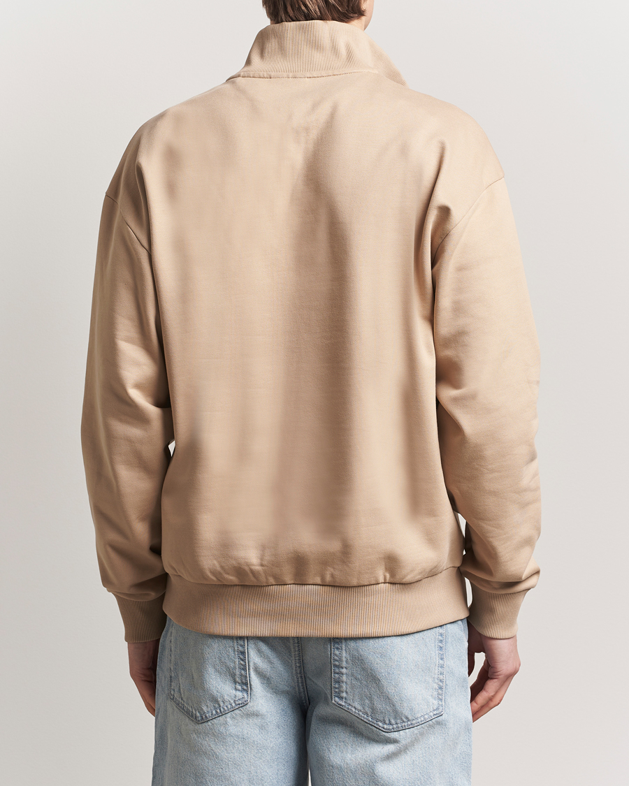 Heren | Truien | HUGO | Neeler Half Zip Sweatshirt Medium Beige