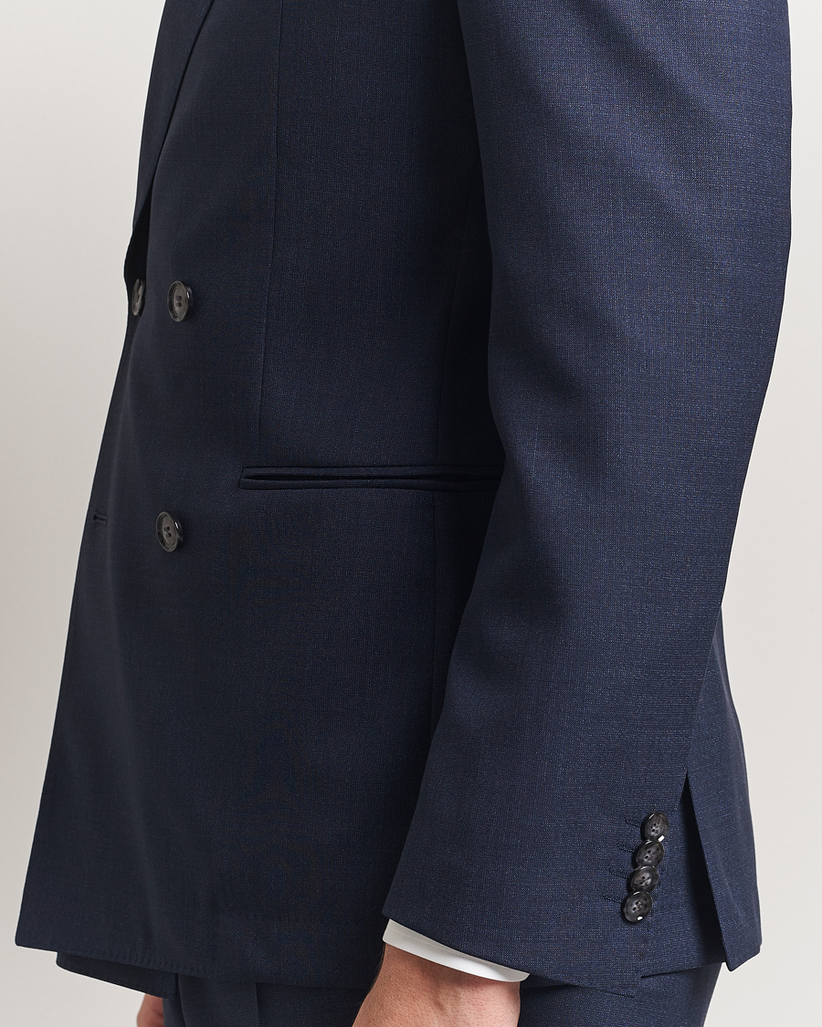 Heren | Pakken | BOSS BLACK | Huge Wool Double Breasted Suit Navy