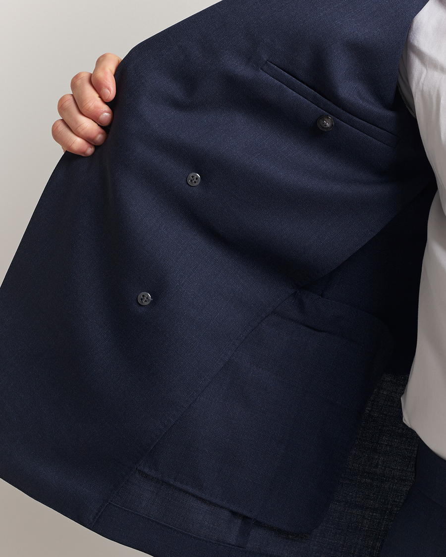 Heren | Pakken | BOSS BLACK | Huge Wool Double Breasted Suit Navy