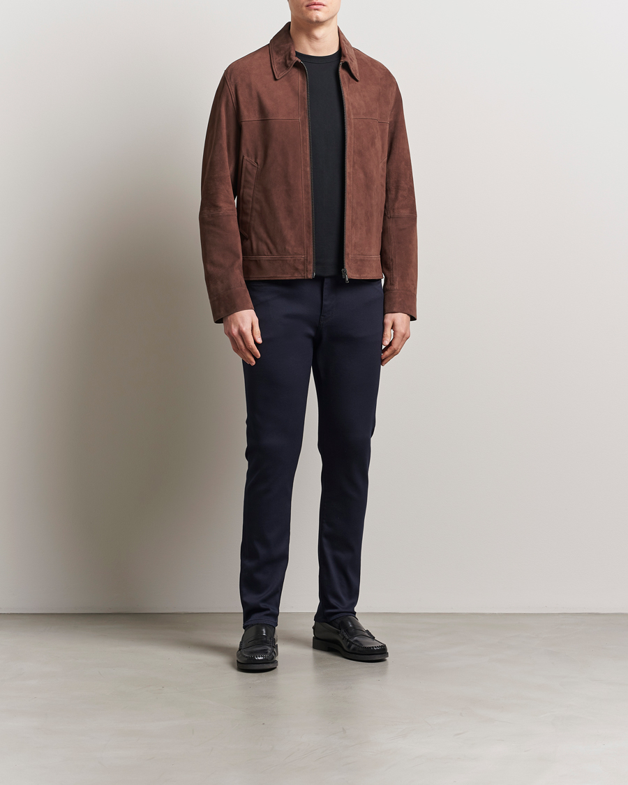 Heren | Jassen | BOSS BLACK | Malbano Suede Jacket Dark Brown