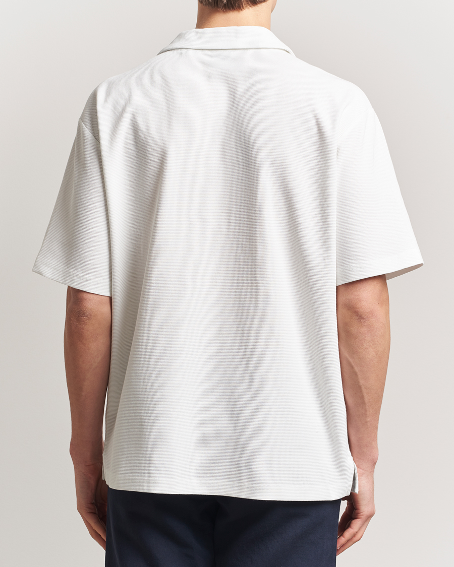 Heren | Overhemden | BOSS ORANGE | Waffle Short Sleeve Shirt Natural