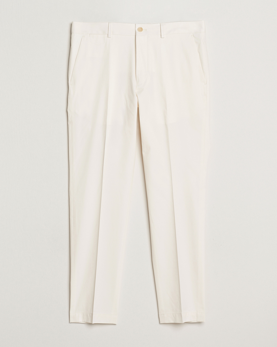 Heren | Broeken | BOSS CAMEL | Kaiton Cotton Pleated Trousers Open White