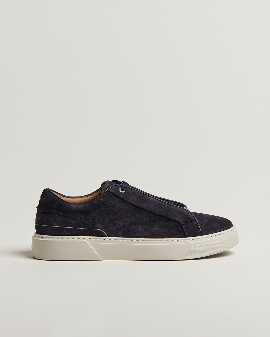 Heren | Sneakers | BOSS CAMEL | Gary Suede Sneaker Dark Blue