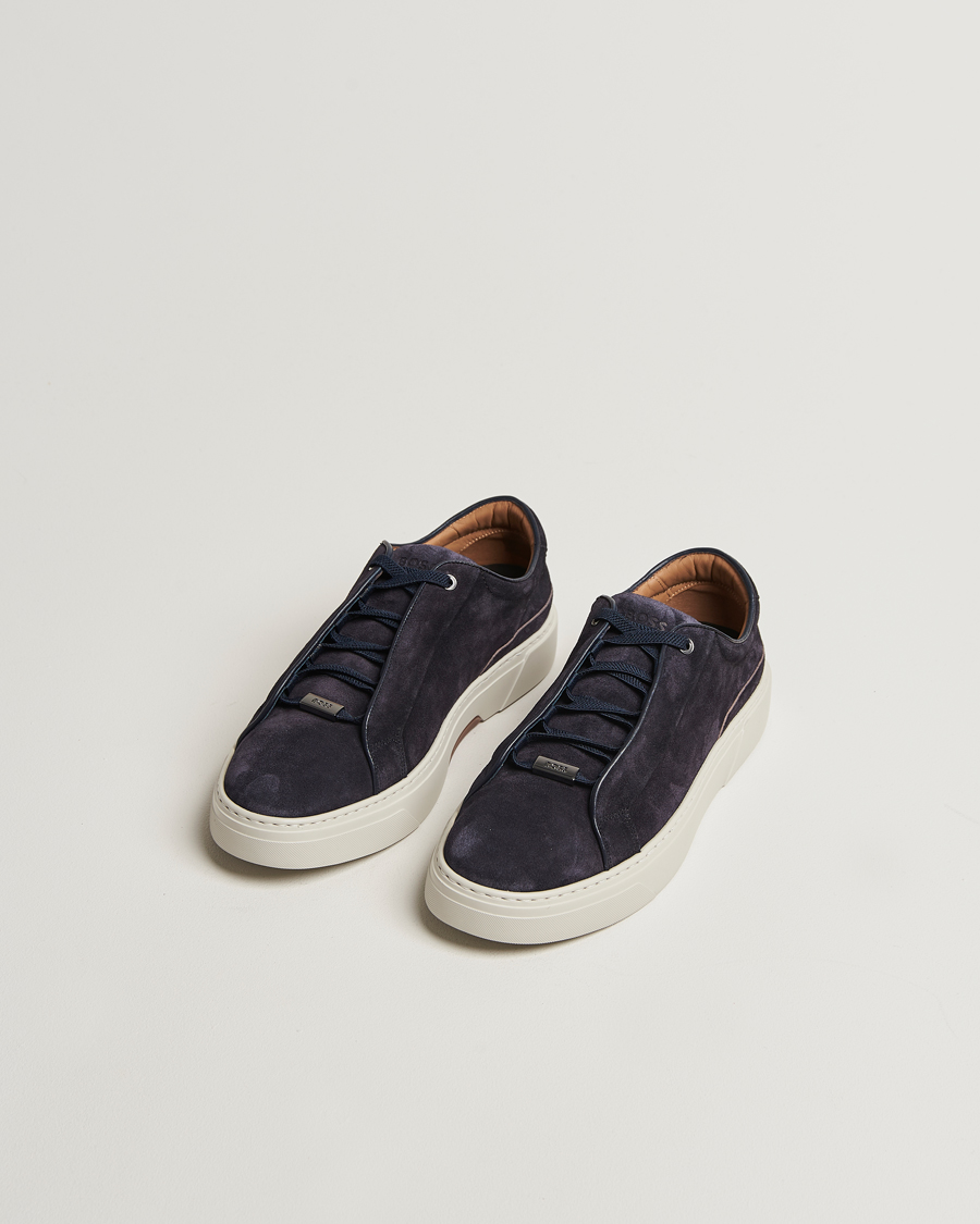 Heren | Sneakers | BOSS CAMEL | Gary Suede Sneaker Dark Blue