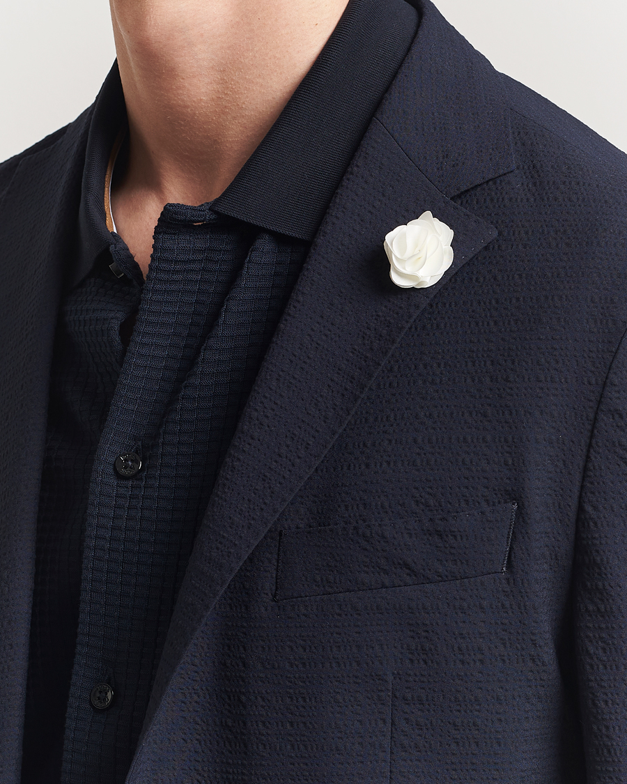 Heren | Blazers | BOSS BLACK | Hanry Seersucker Patch Pocket Blazer Dark Blue