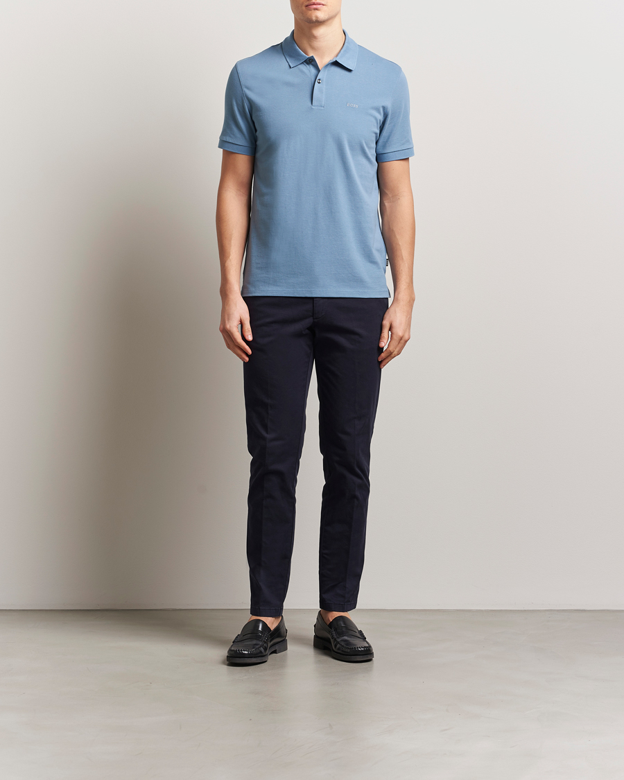 Heren | Polo's | BOSS BLACK | Pallas Polo Light Blue