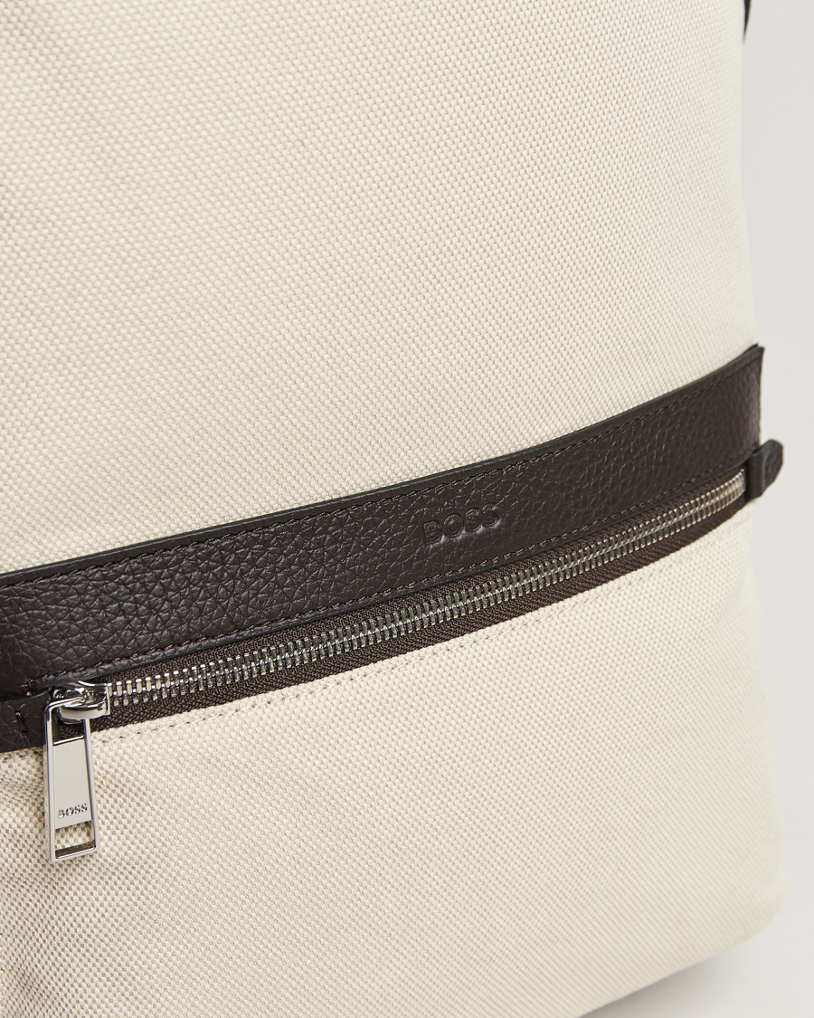 Heren | Tassen | BOSS BLACK | Canvas Backpack Natural
