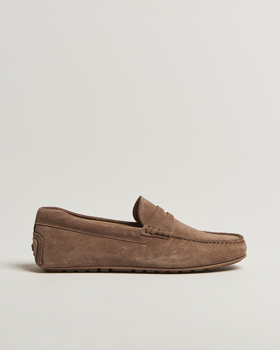 Heren | Instappers | BOSS BLACK | Noel Suede Moccasin Medium Beige