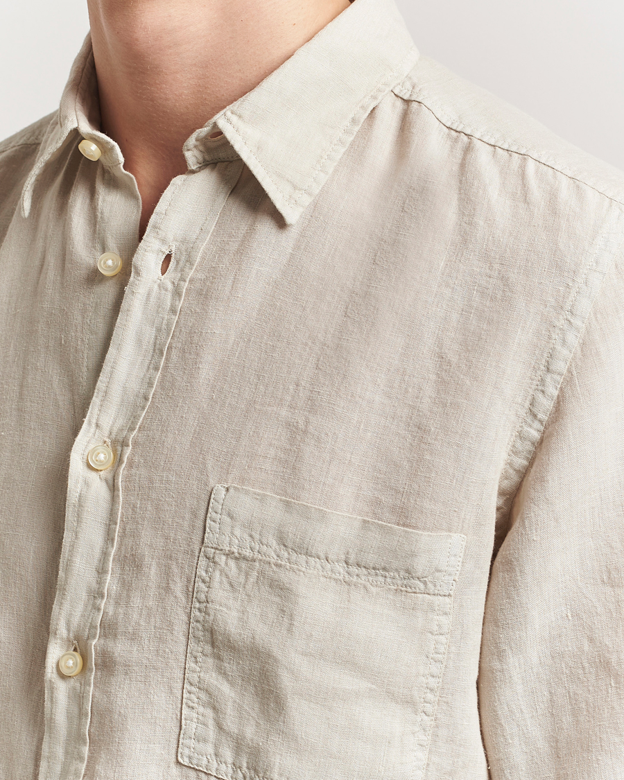 Heren | Overhemden | BOSS ORANGE | Relegant Linen Shirt Light Beige