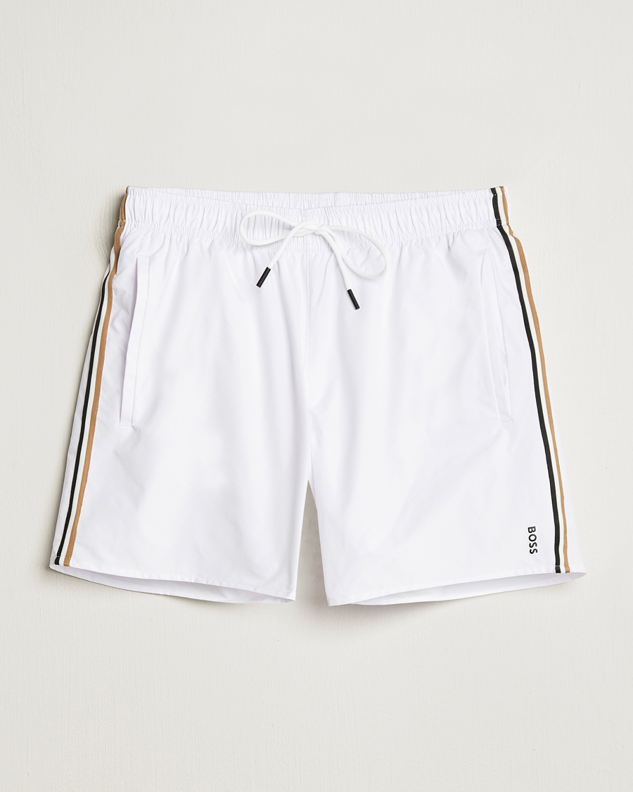 Heren | Zwembroek | BOSS BLACK | Iconic Swimshort White