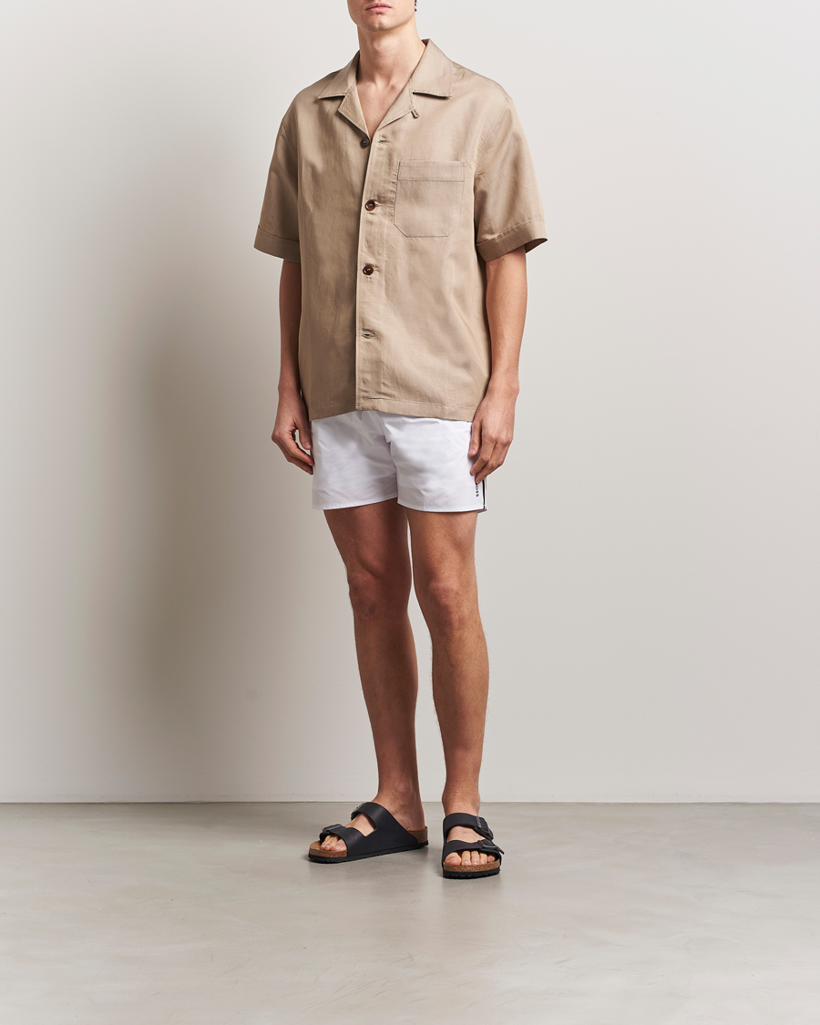 Heren | Zwembroek | BOSS BLACK | Iconic Swimshort White