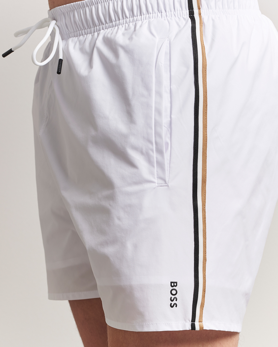 Heren | Zwembroek | BOSS BLACK | Iconic Swimshort White