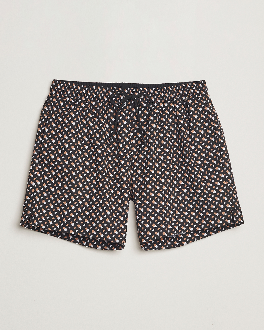 Heren | Zwembroek | BOSS BLACK | Manu Monogram Swimshorts Black
