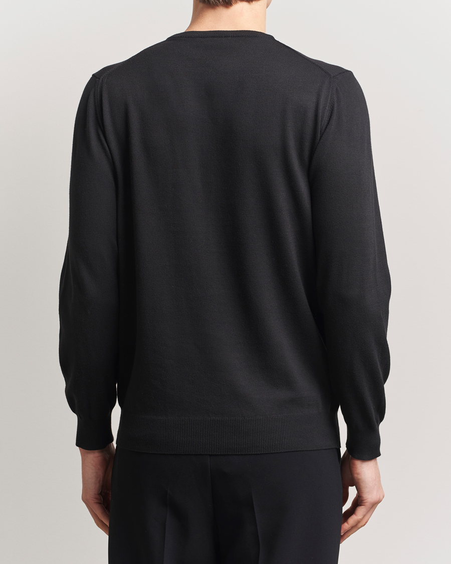 Heren | Truien | Morgano | Supersoft Egyptian Cotton Crew Neck Black