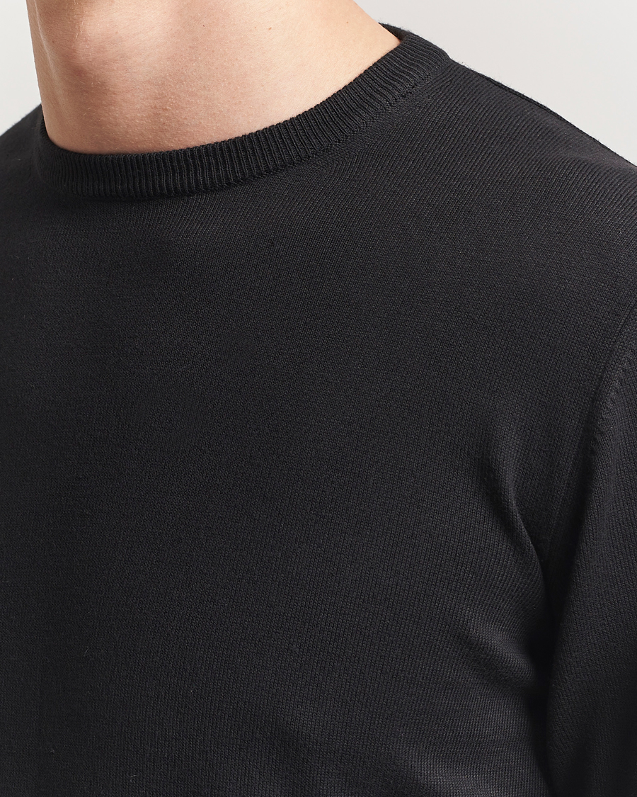 Heren | Truien | Morgano | Supersoft Egyptian Cotton Crew Neck Black