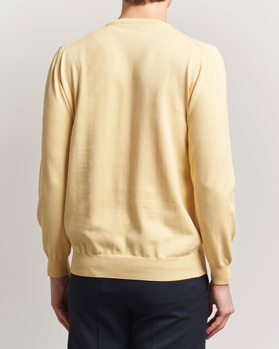 Heren | Truien | Morgano | Supersoft Egyptian Cotton Crew Neck Light Yellow