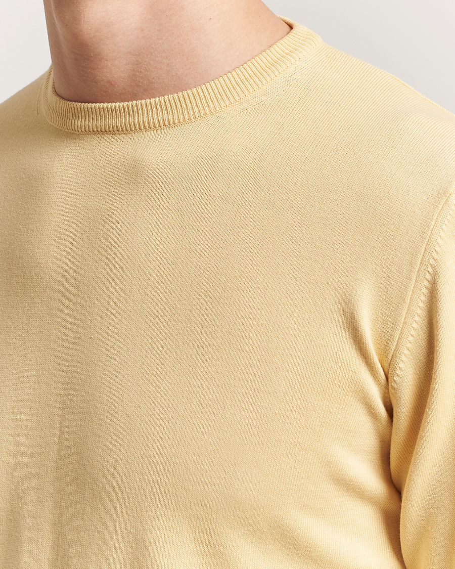 Heren | Truien | Morgano | Supersoft Egyptian Cotton Crew Neck Light Yellow