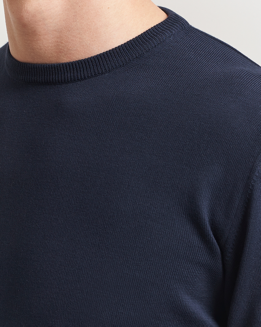 Heren | Truien | Morgano | Supersoft Egyptian Cotton Crew Neck Navy