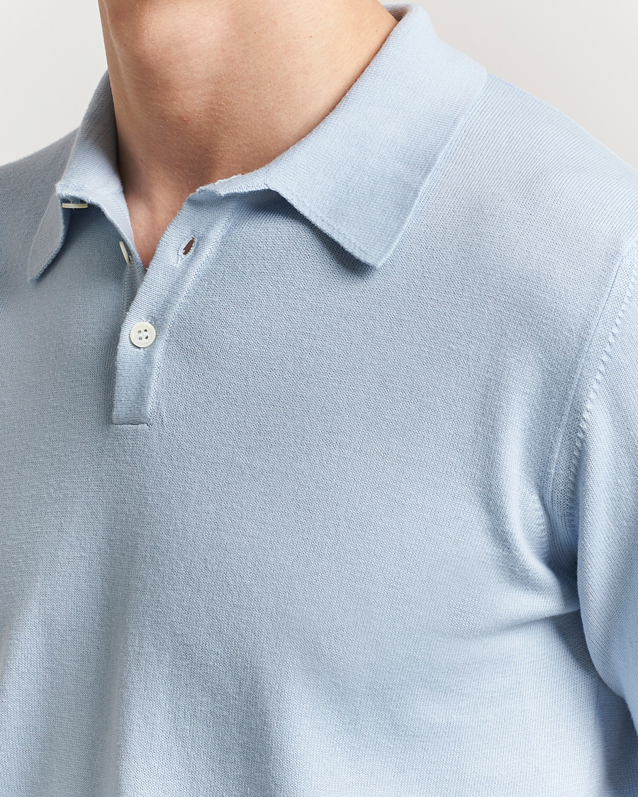 Heren | Polo's | Morgano | Supersoft Egyptian Cotton Polo Light Blue
