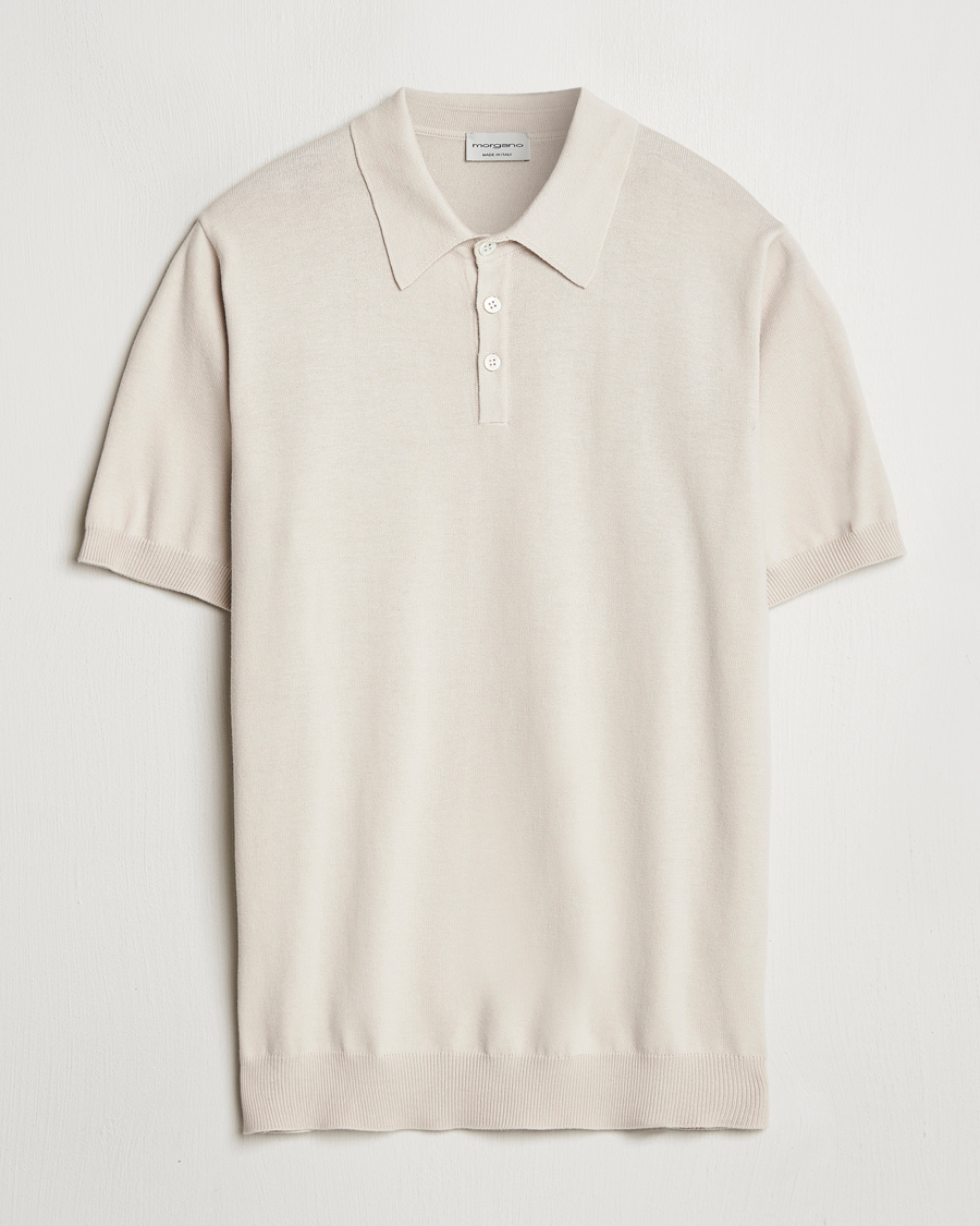 Heren | Polo's | Morgano | Supersoft Egyptian Cotton Polo Light Beige