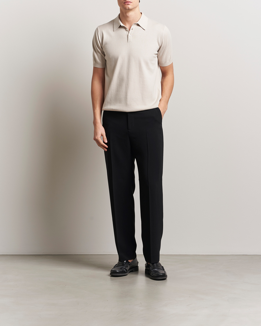 Heren | Polo's | Morgano | Supersoft Egyptian Cotton Polo Light Beige