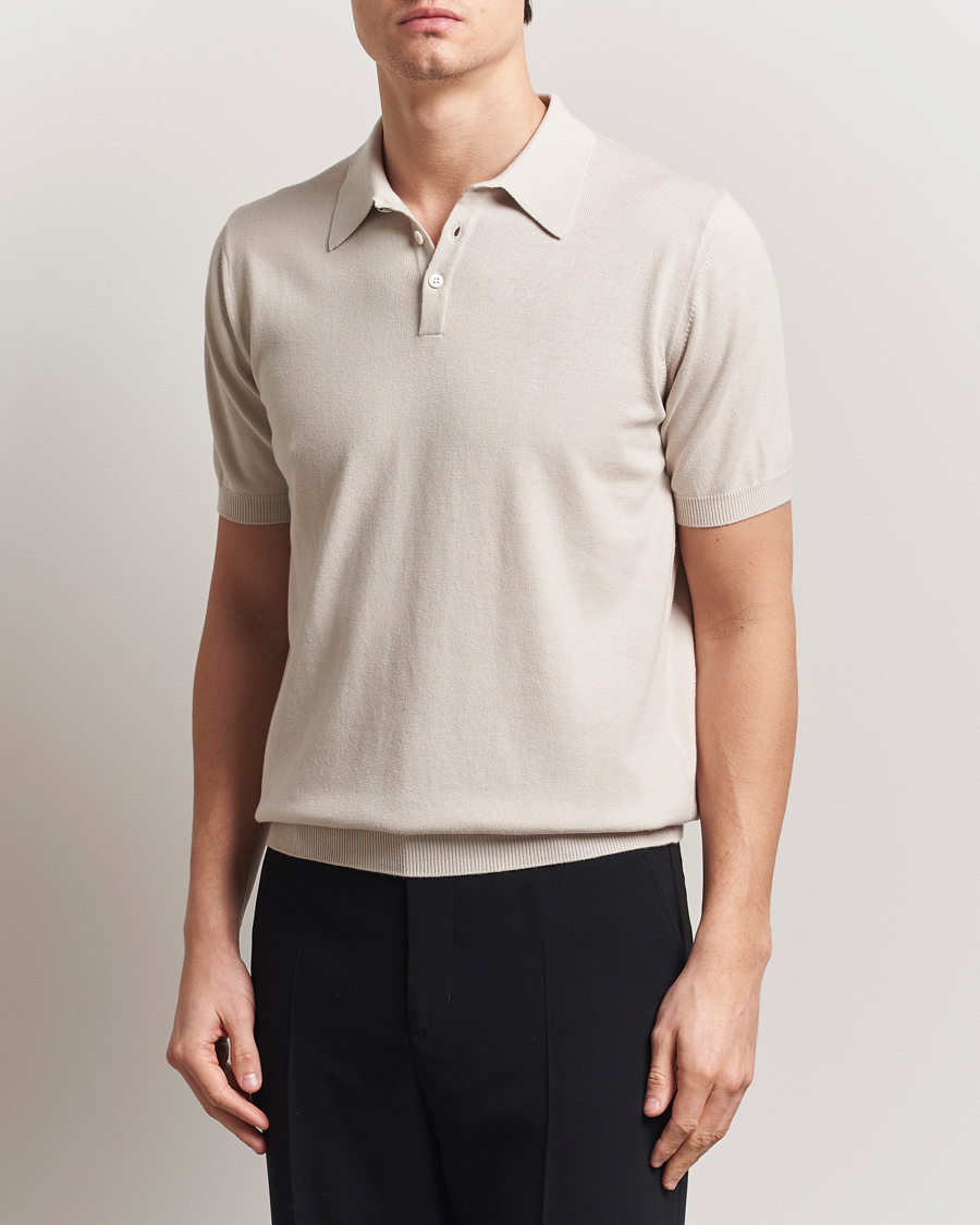 Heren | Polo's | Morgano | Supersoft Egyptian Cotton Polo Light Beige
