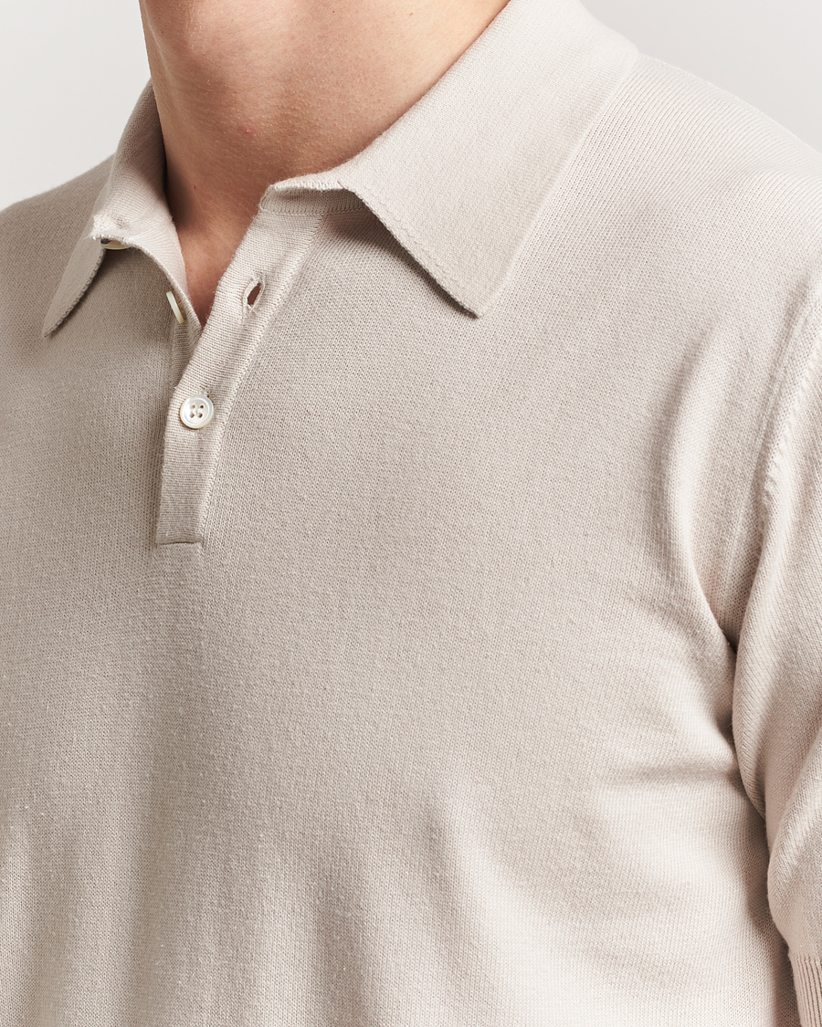 Heren | Polo's | Morgano | Supersoft Egyptian Cotton Polo Light Beige