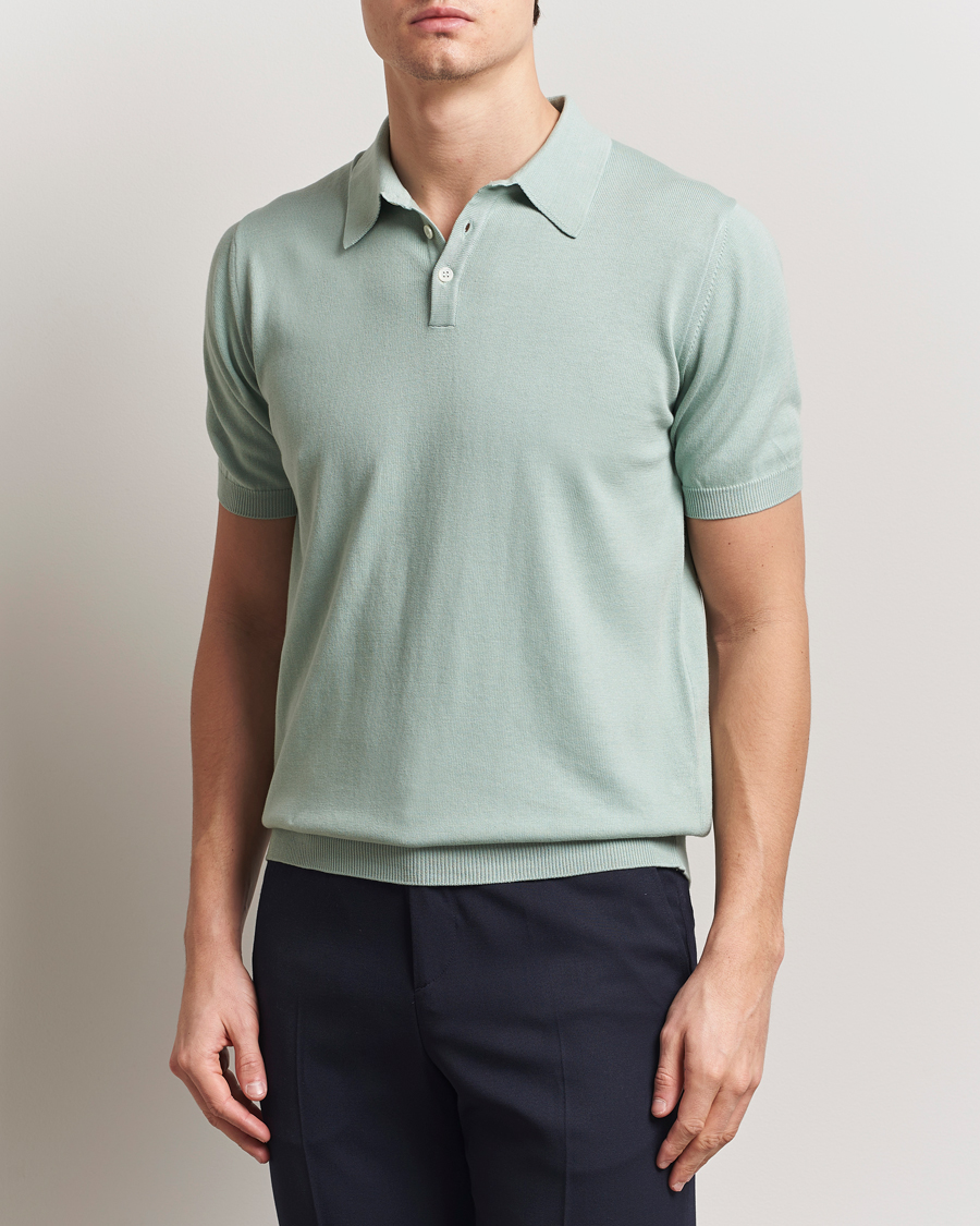 Heren | Polo's | Morgano | Supersoft Egyptian Cotton Polo Light Green