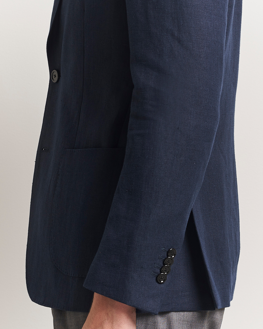 Heren | Blazers | Lardini | Linen Canvas Blazer Navy