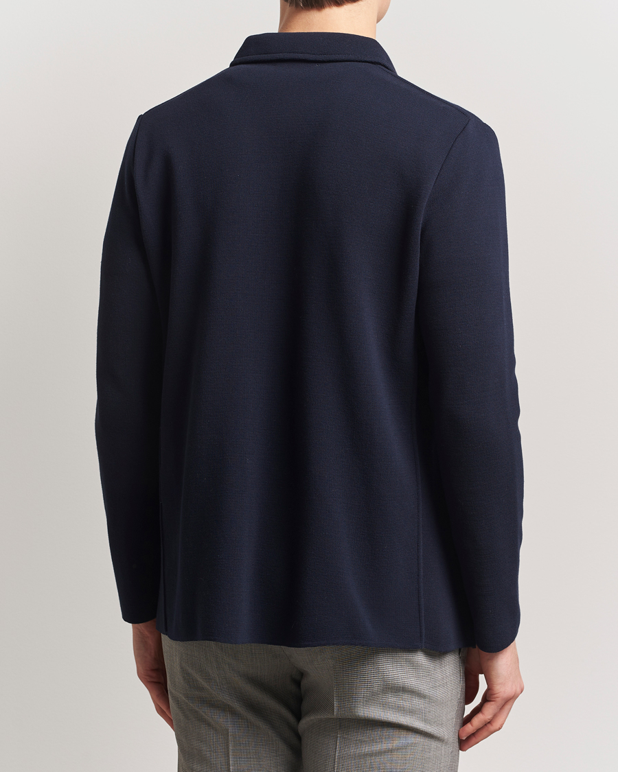 Heren | Blazers | Lardini | Knitted Pocket Shirt Jacket Navy