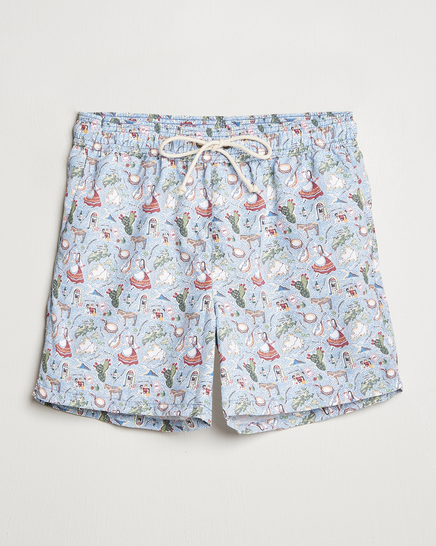 Heren | Zwembroek | Ripa Ripa | Printed Swimshorts Blue