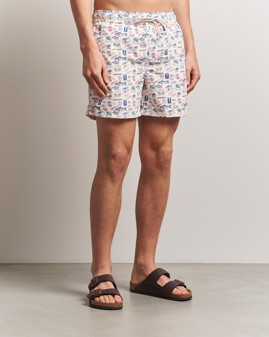 Heren | Zwembroek | Ripa Ripa | Printed Swimshorts Off White