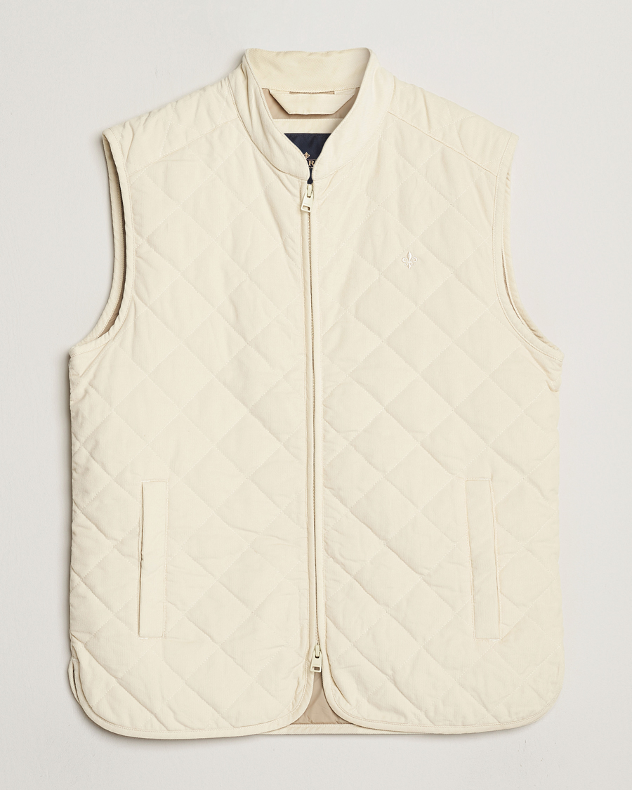 Heren | Jassen | Morris | Teddy Quilted Cord Vest Khaki