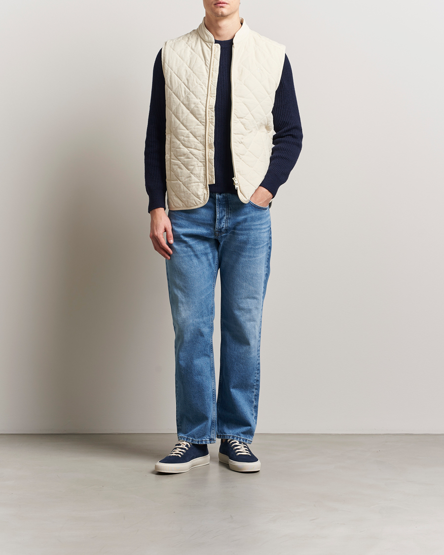 Heren | Jassen | Morris | Teddy Quilted Cord Vest Khaki