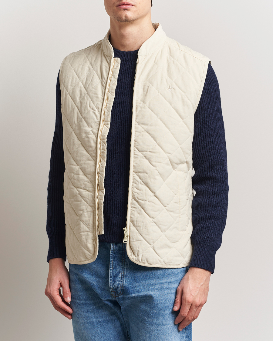 Heren | Jassen | Morris | Teddy Quilted Cord Vest Khaki