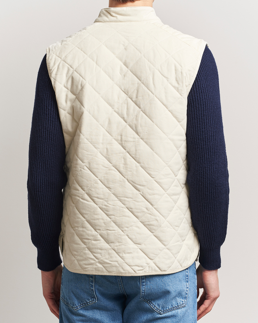 Heren | Jassen | Morris | Teddy Quilted Cord Vest Khaki