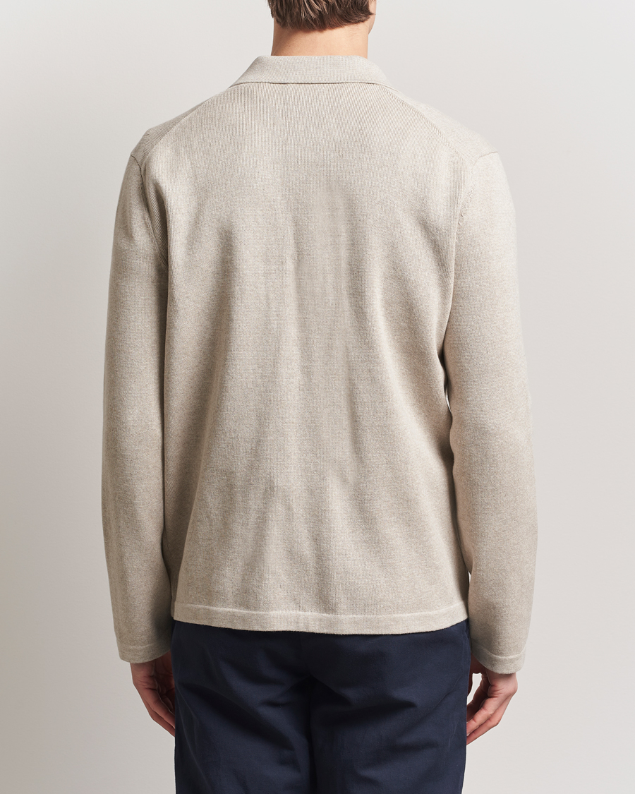 Heren | Overhemden | Morris | Jake Knitted Shirt Jacket Beige