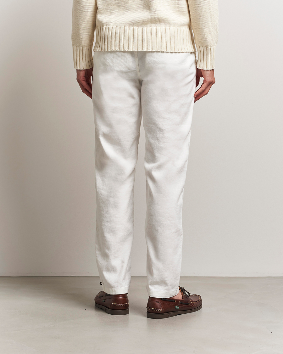 Heren | Broeken | Morris | Fenix Linen/Cotton Trousers Off White