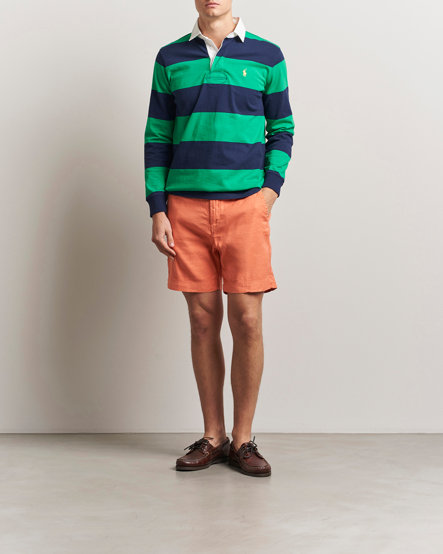 Heren | Korte broek | Morris | Fenix Linen/Cotton Shorts Orange