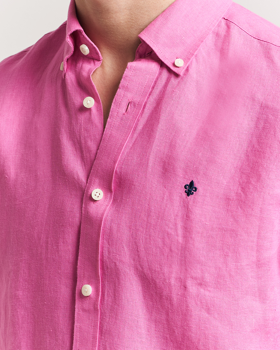 Heren | Overhemden | Morris | Douglas Linen Button Down Shirt Cerise