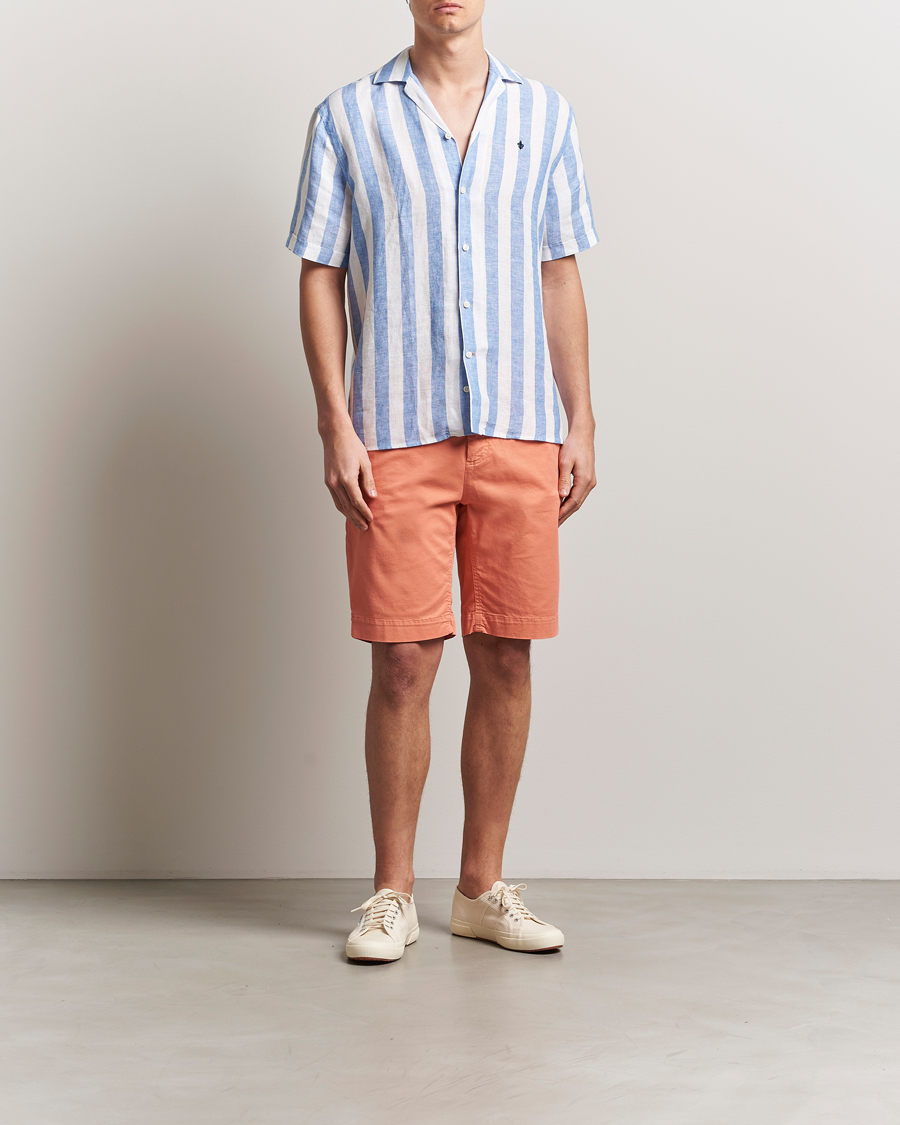 Heren | Overhemden | Morris | Resort Linen Shirt Blue