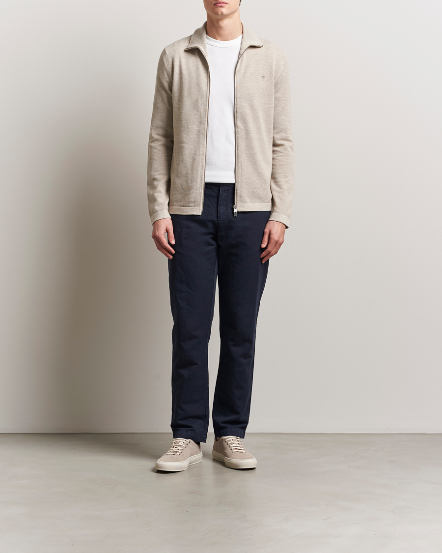 Heren | Truien | Morris | Jake Zip Cardigan Khaki