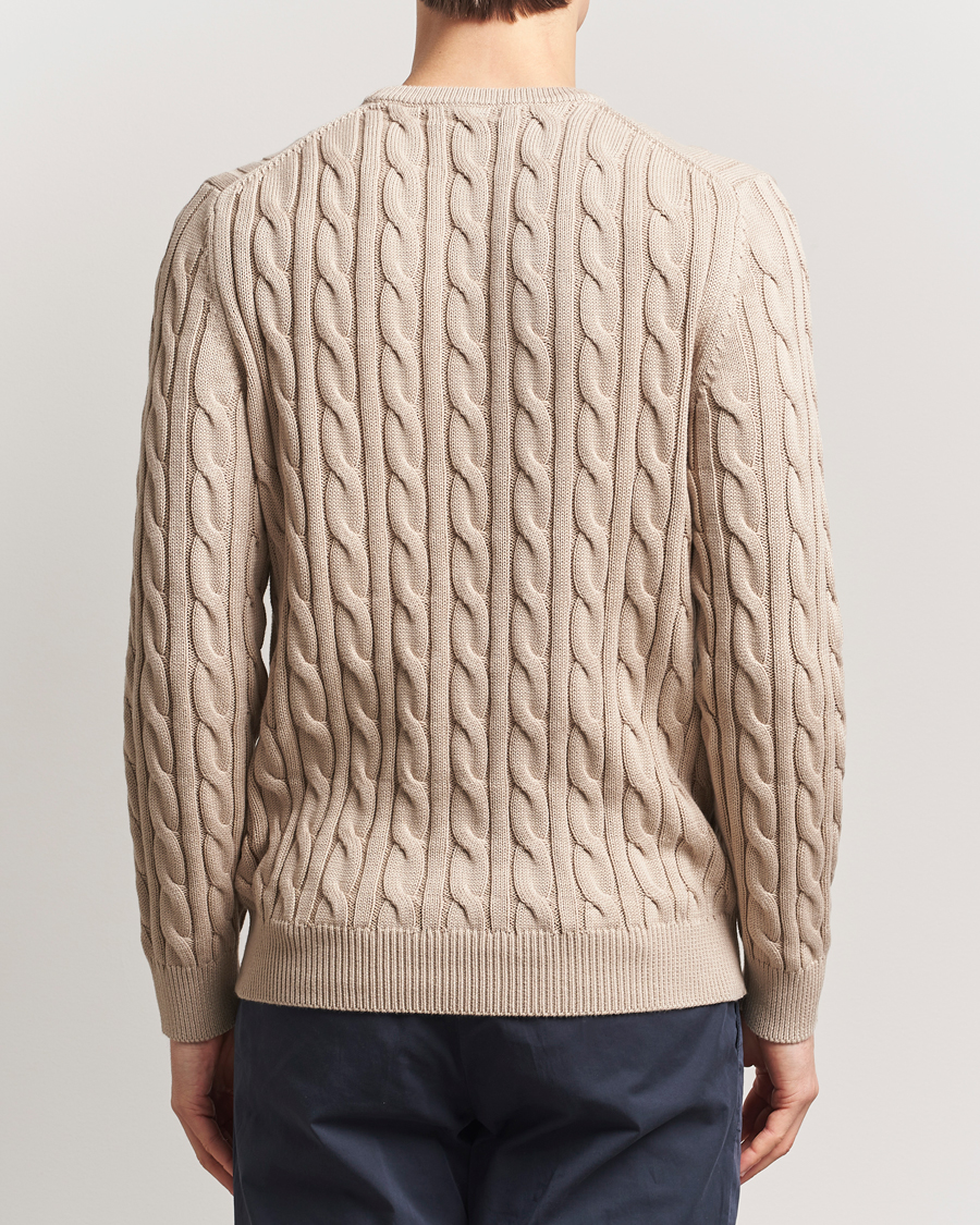 Heren | Truien | Morris | Ethan Cable O-Neck Khaki