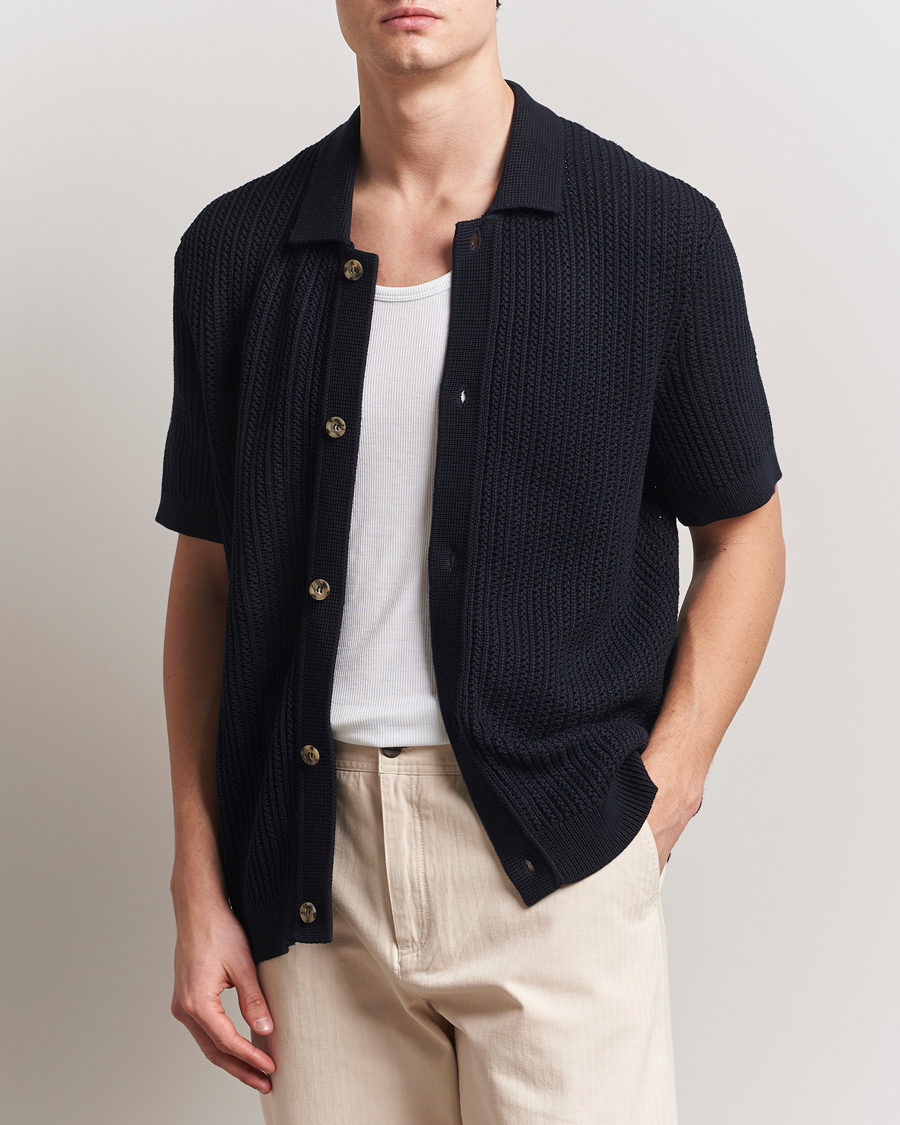 Heren | Overhemden | Morris | Connors Short Sleeve Shirt Old Blue