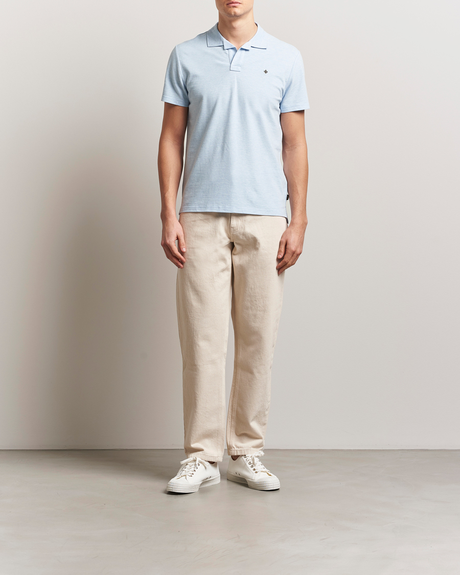 Heren | Polo's | Morris | Dylan Pique Shirt Light Blue
