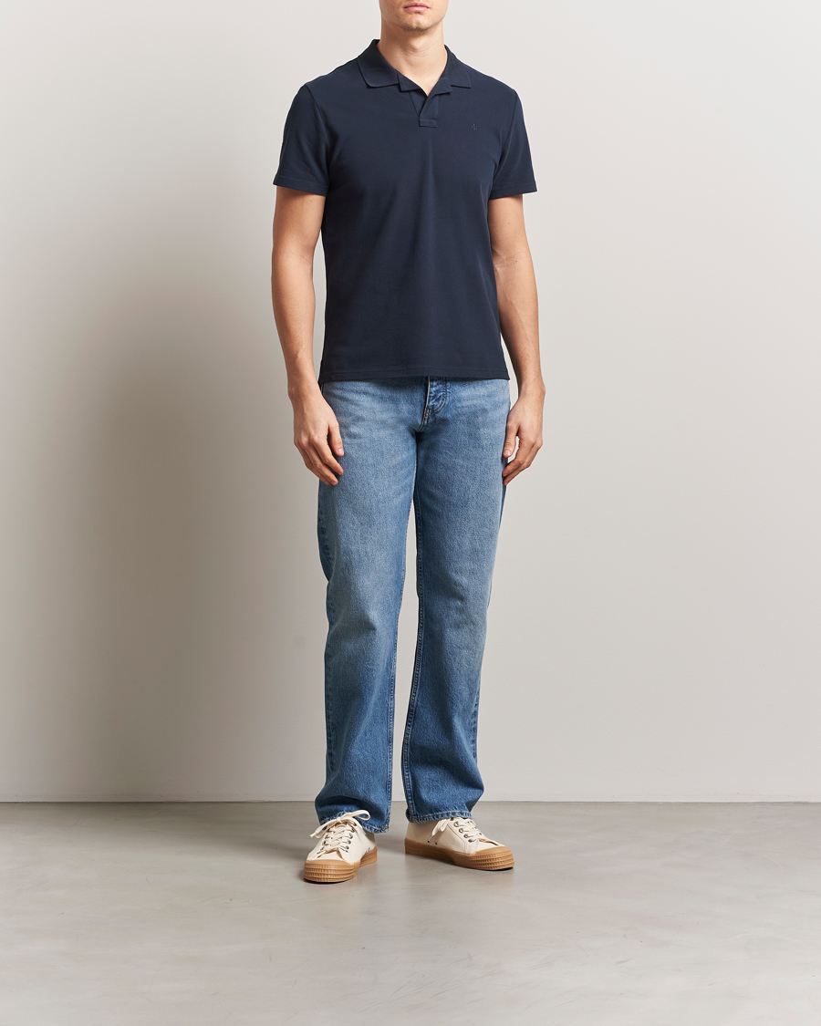 Heren | Polo's | Morris | Dylan Pique Shirt Old Blue