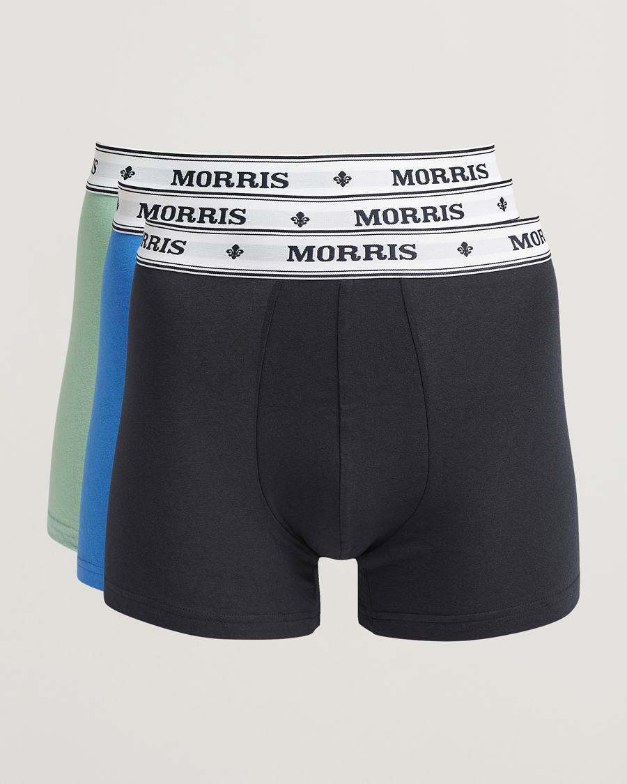 Heren | Ondergoed | Morris | 3-Pack Boxer Briefs Navy/Green/Blue