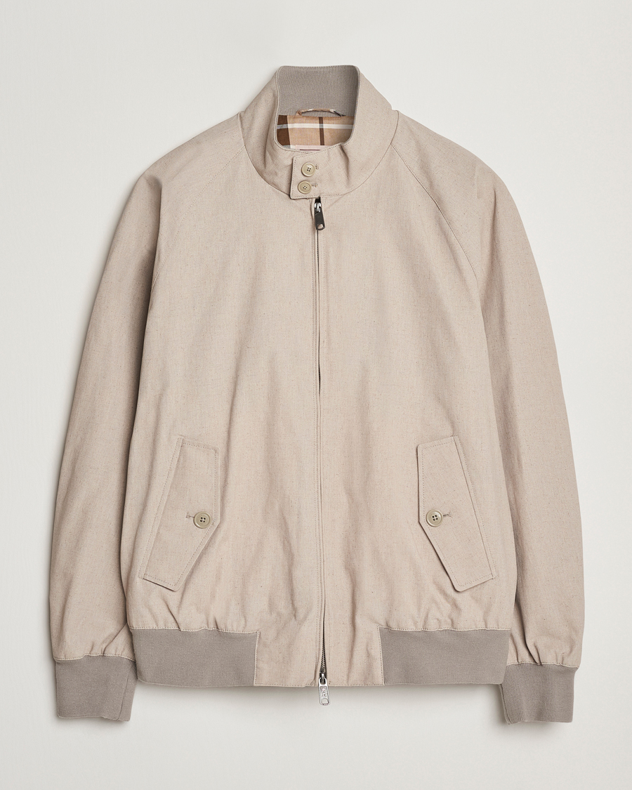 Heren | Jassen | Baracuta | Tent Cloth Coated Cotton/Linen G9 Jacket Beige